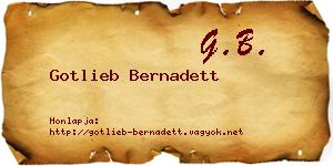 Gotlieb Bernadett névjegykártya